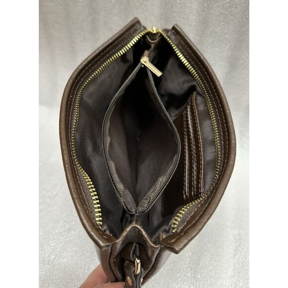 WB Cow Leather Collection Marvos brown leather wristlet zip closure - Picture 10 of 16